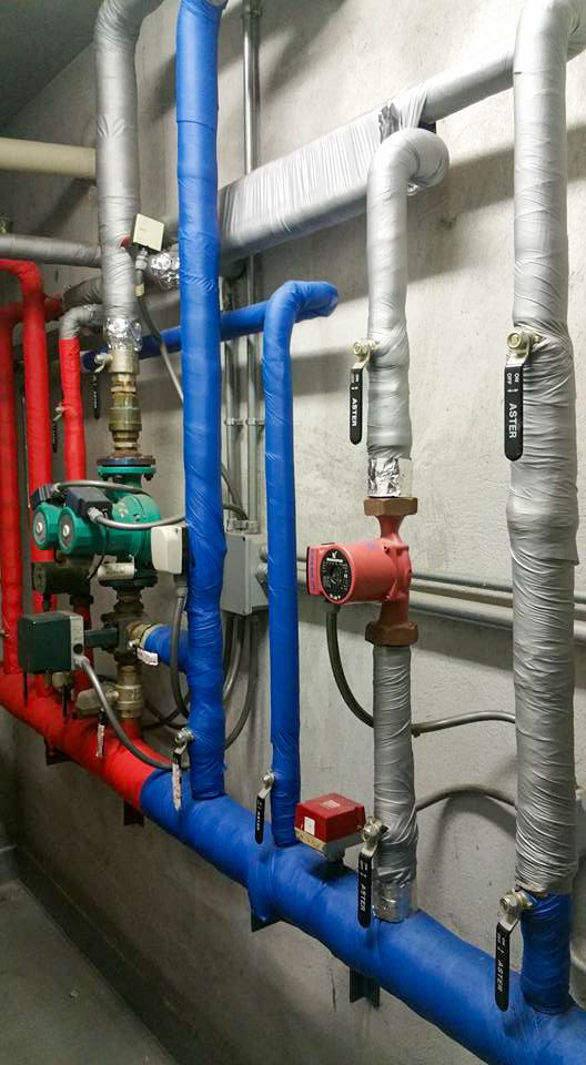 Creazione centrale termica con caldaia a condensazione FONTECAL 2
